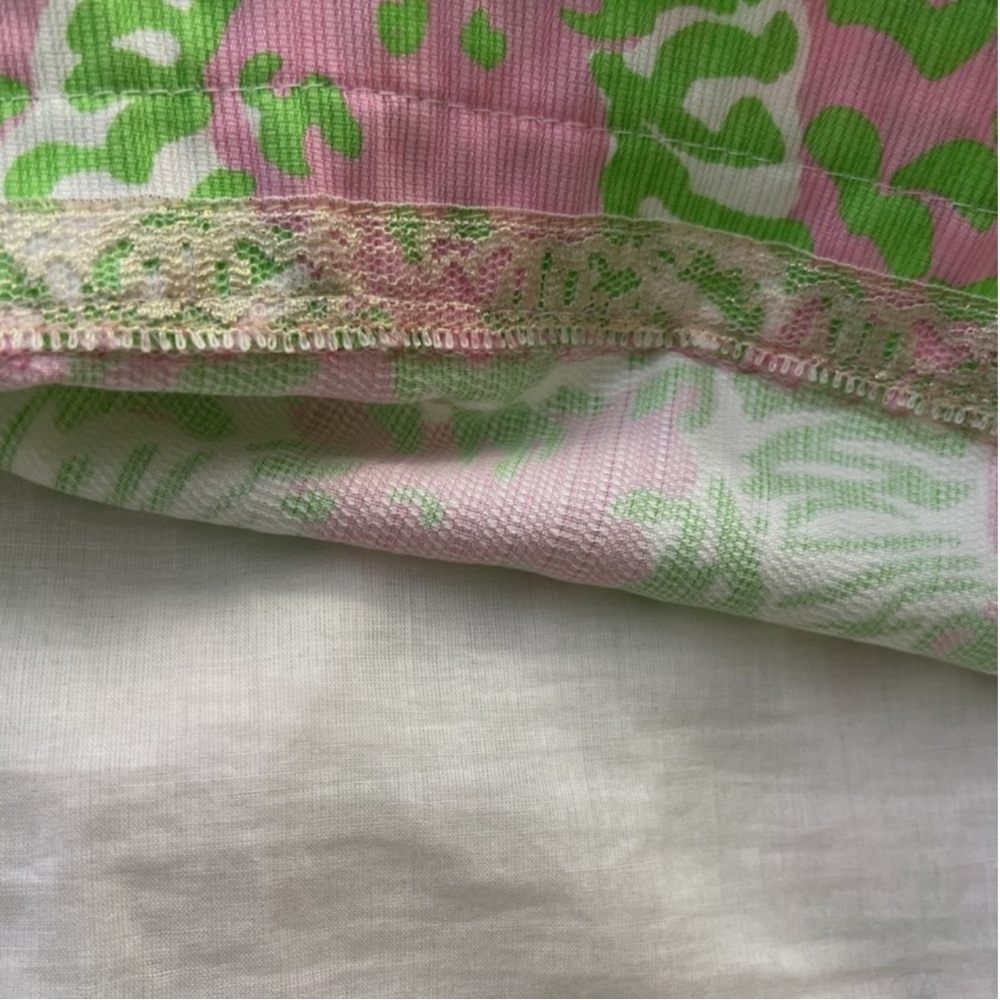 LILLY PULITZER Playful “Sunnyside Lion” Skirt in Green/Pink Size 12 — GORGEOUS! - Picture 5 of 9